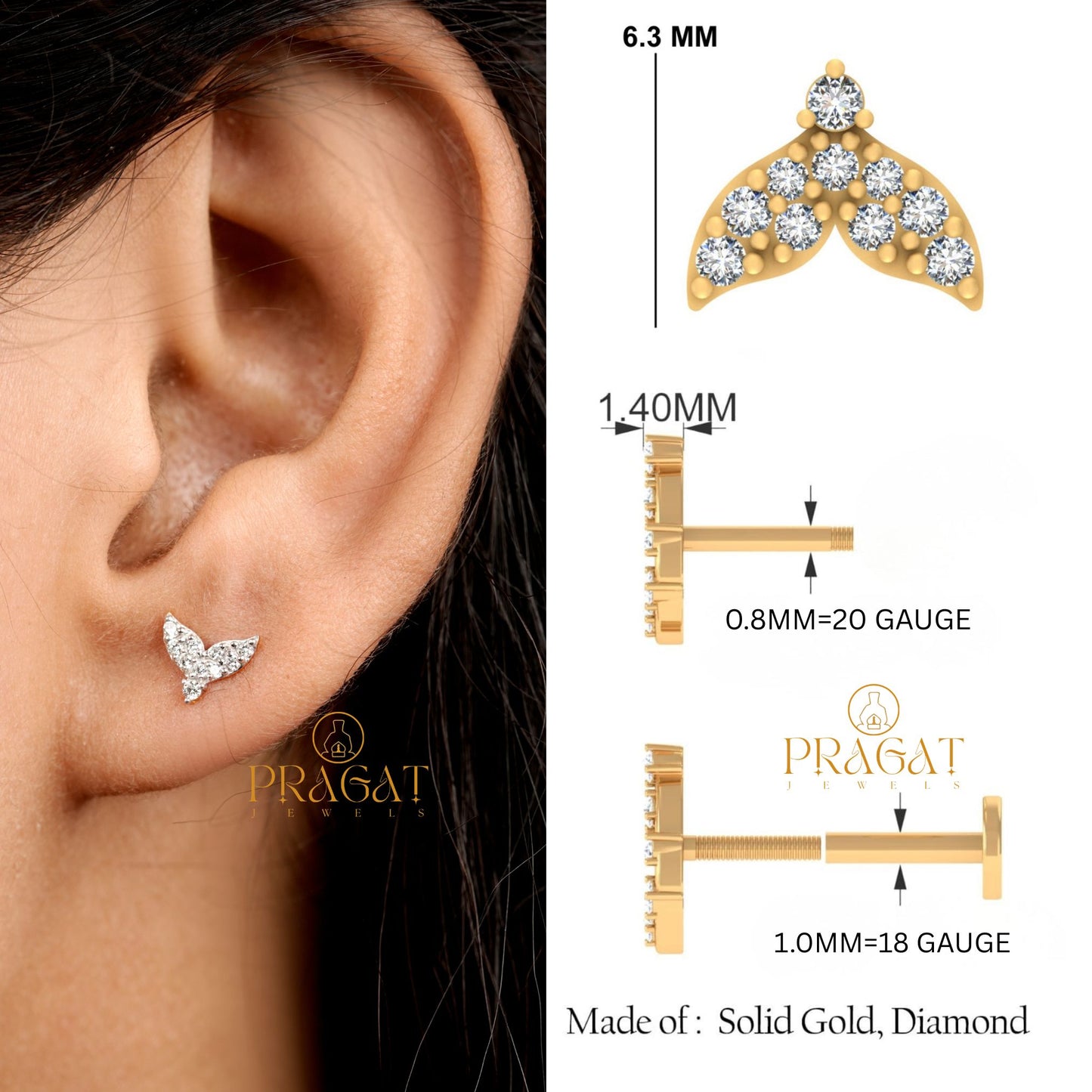 Elegant Diamond Wing Stud Earrings/Delicate Angel Wing Diamond Stud Earrings/