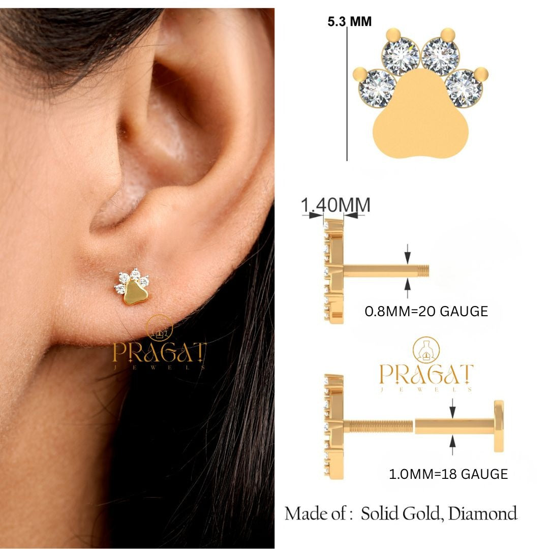 Solid Gold Cherry Blossom Stud Earrings, Dainty Yellow Gold Sakura Flower Earrings, Real Gold Gift for Her NP1257