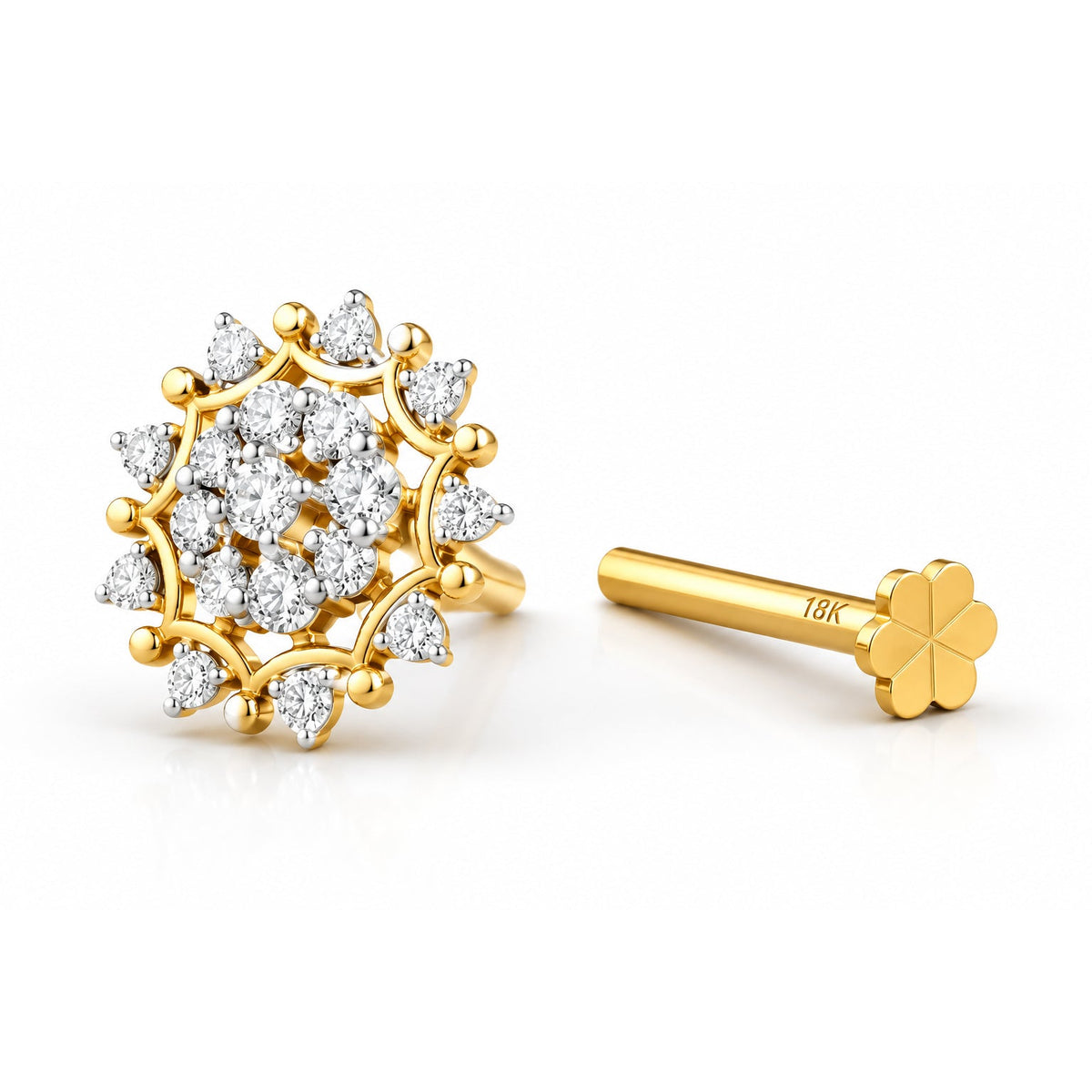9KT Natural Diamond Nose Pins Under ₹5,000 | Everyday Luxury