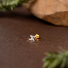 Zigzag Diamond Stud/Lightning Shape Stud/