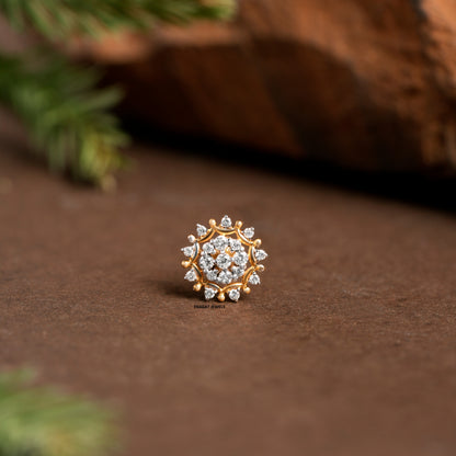 Indian Nose Stud Traditional Nose Stud Indian Nose Diamond Piercing NP1117