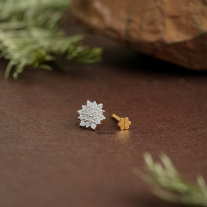 Snowflake Gold Nosepin/Diamond & Ruby Starburst Nosepin/White Luxe Blossom Nosepin/NP0127