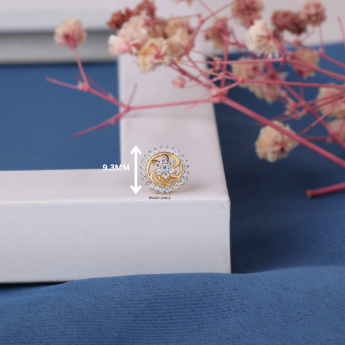 18K Yellow Gold Brillant Cut Diamond Hand crafted with love - PRAGAT JEWELS