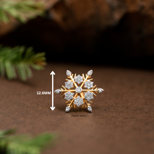 Diamond cocktail Nosepin for women Gift for The Percious One. - PRAGAT JEWELS