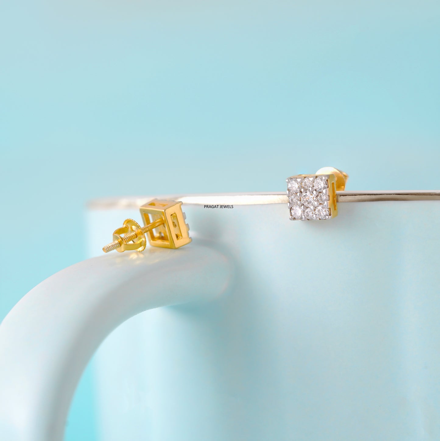 EARRING for women gold 14kt ,Handcrafted With Love.ER00460