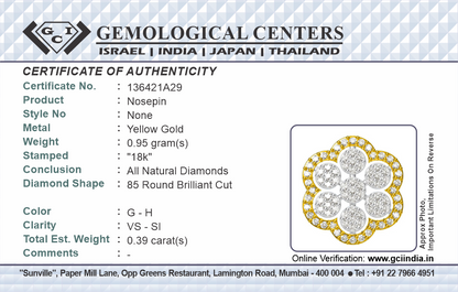 Traditional Nose Stud Indian Nosepin - PRAGAT JEWELS