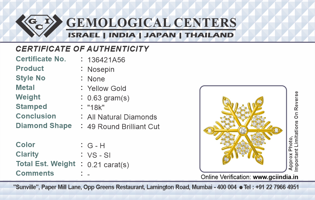 Diamond cocktail Nosepin for women Gift for The Percious One. - PRAGAT JEWELS