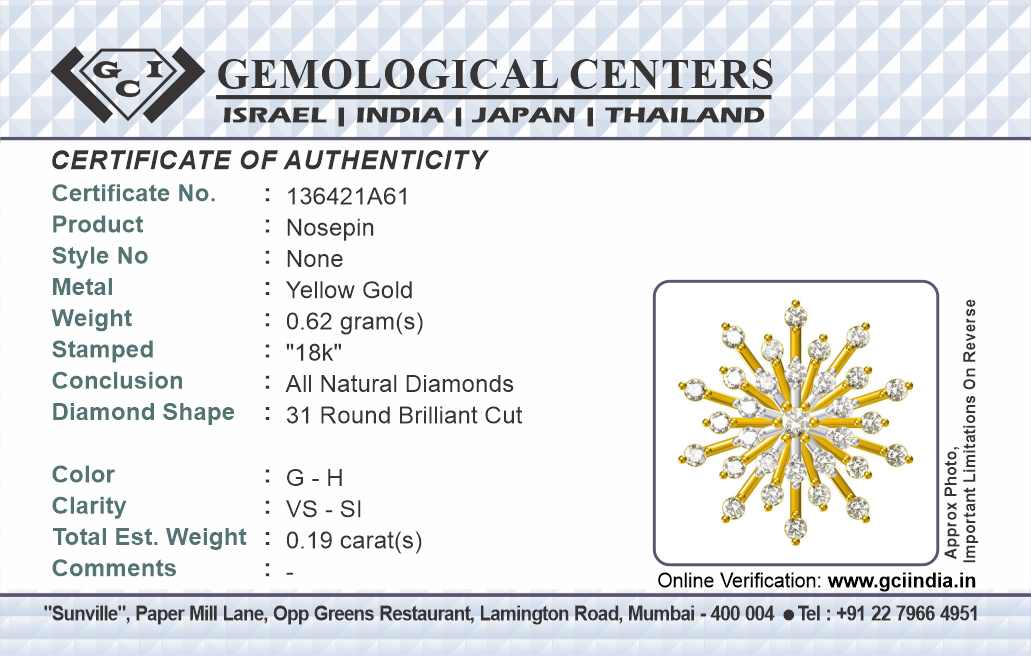 Stunning floral Diamond cocktail Nosepin for women Gift for The Percious One. - PRAGAT JEWELS