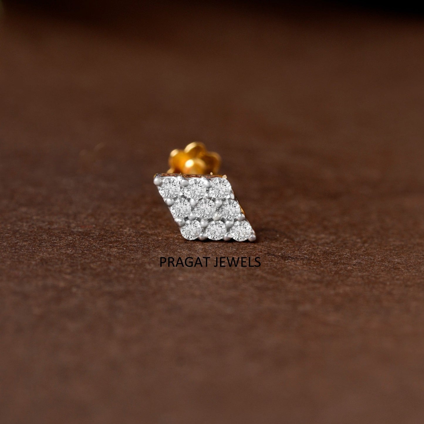Celeste Cluster Diamond Nosepin/Minimal Spark Diamond Nose Stud/NP0797