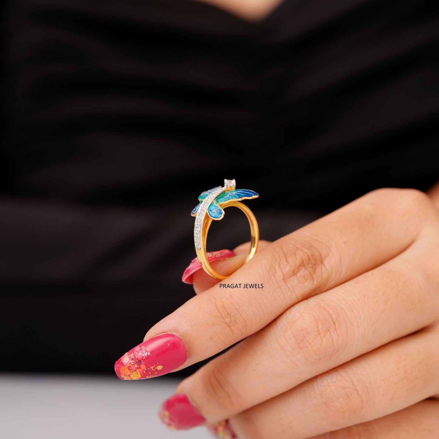 Diamond Butterfly Ring for women Gift for The Percious One. - PRAGAT JEWELS