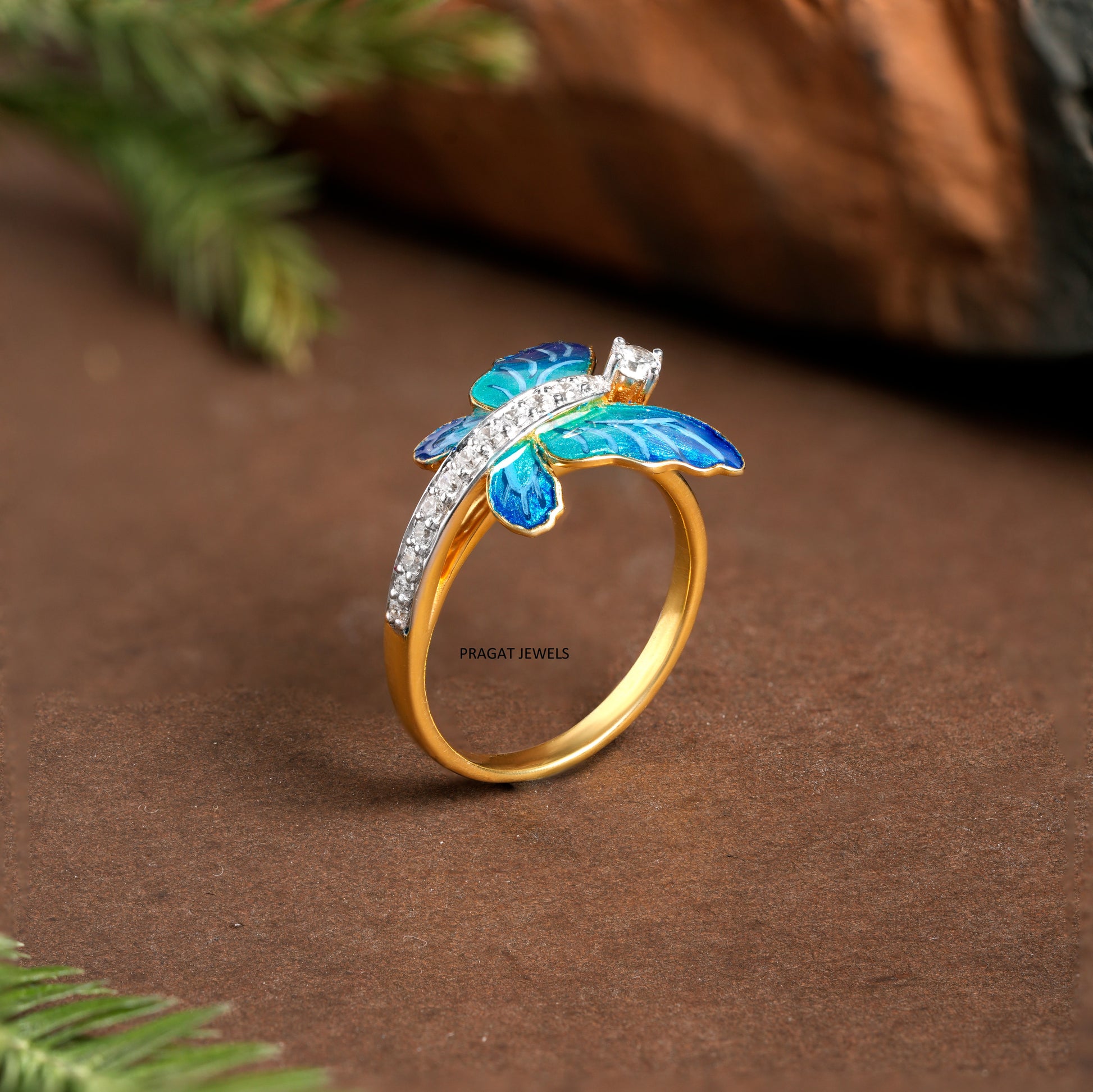 Diamond Butterfly Ring for women Gift for The Percious One. - PRAGAT JEWELS