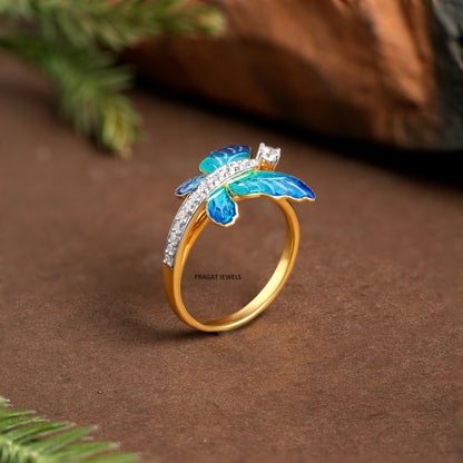 Diamond Butterfly Ring for women Gift for The Percious One. - PRAGAT JEWELS