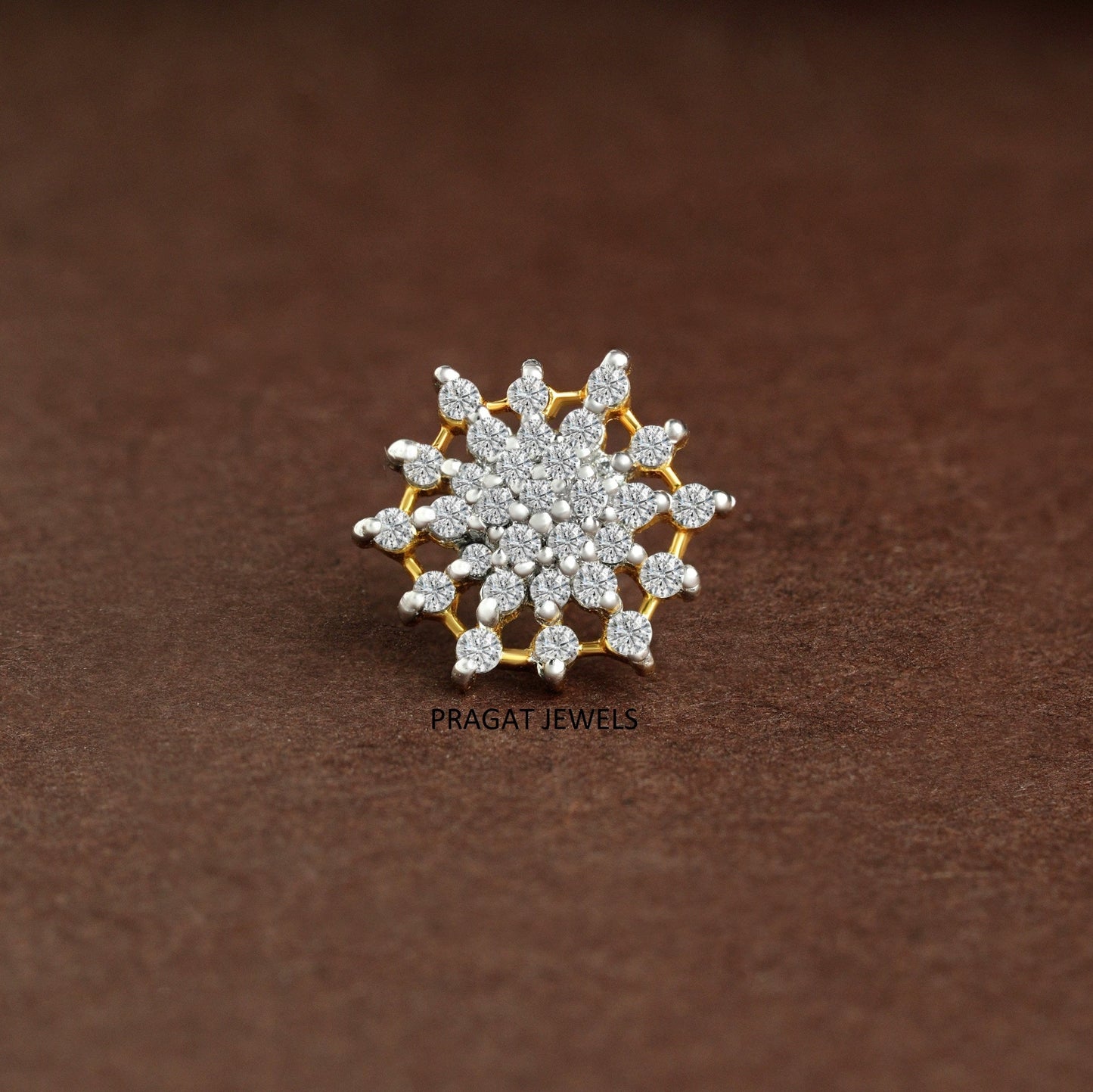 Snowflake Spark Gold Nose Pin/Celestial Bloom Gold Nose Pin/Diamond Frost Gold Nose Pin/NP0487