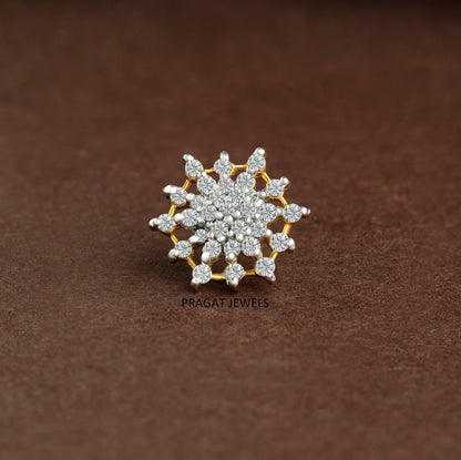 Snowflake Spark Gold Nose Pin/Celestial Bloom Gold Nose Pin/Diamond Frost Gold Nose Pin/NP0487