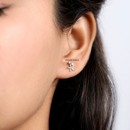 Daisy Bloom Diamond Studs/Petal Grace Diamond Earrings/Floral Whisper Diamond Stud/NP1227