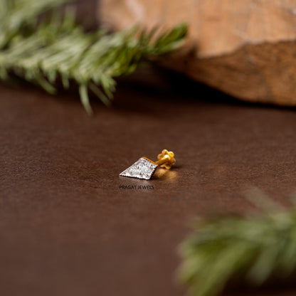 Elegant Diamond Kite Shape Nose Pin/Minimalist Diamond Kite Nose Pin/NP1216