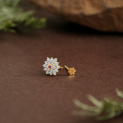 Snowflake Gold Nosepin/Diamond & Ruby Starburst Nosepin/White Luxe Blossom Nosepin/NP0127