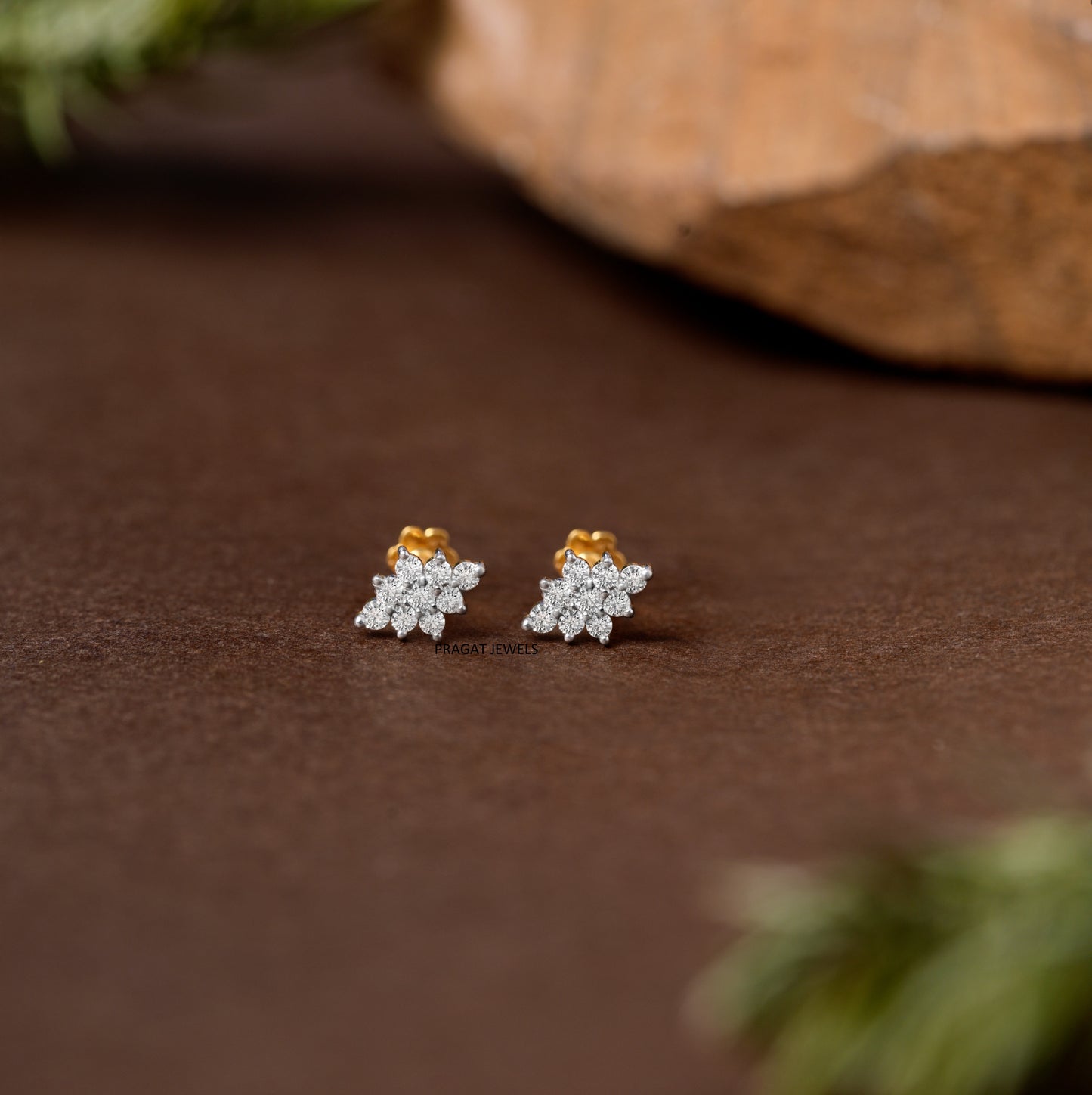 Snowflake Spark Diamond Stud/Frost Star Diamond Stud/NP0797
