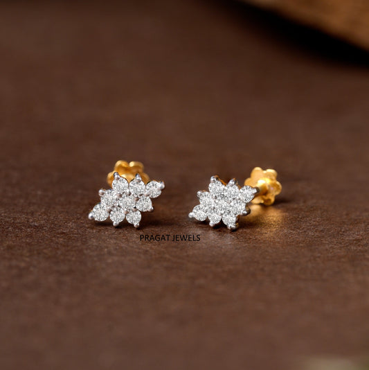 Snowflake Spark Diamond Stud/Frost Star Diamond Stud/NP0797