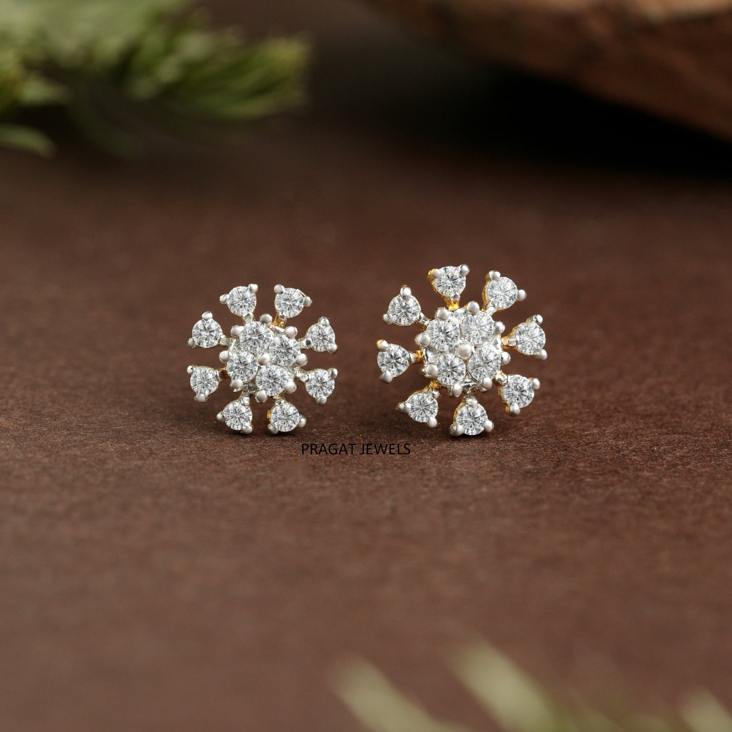 Golden Blossom Diamond Nosepin/Floral Spark Gold Nose/Floral Spark Gold Nose Stud/NP0717