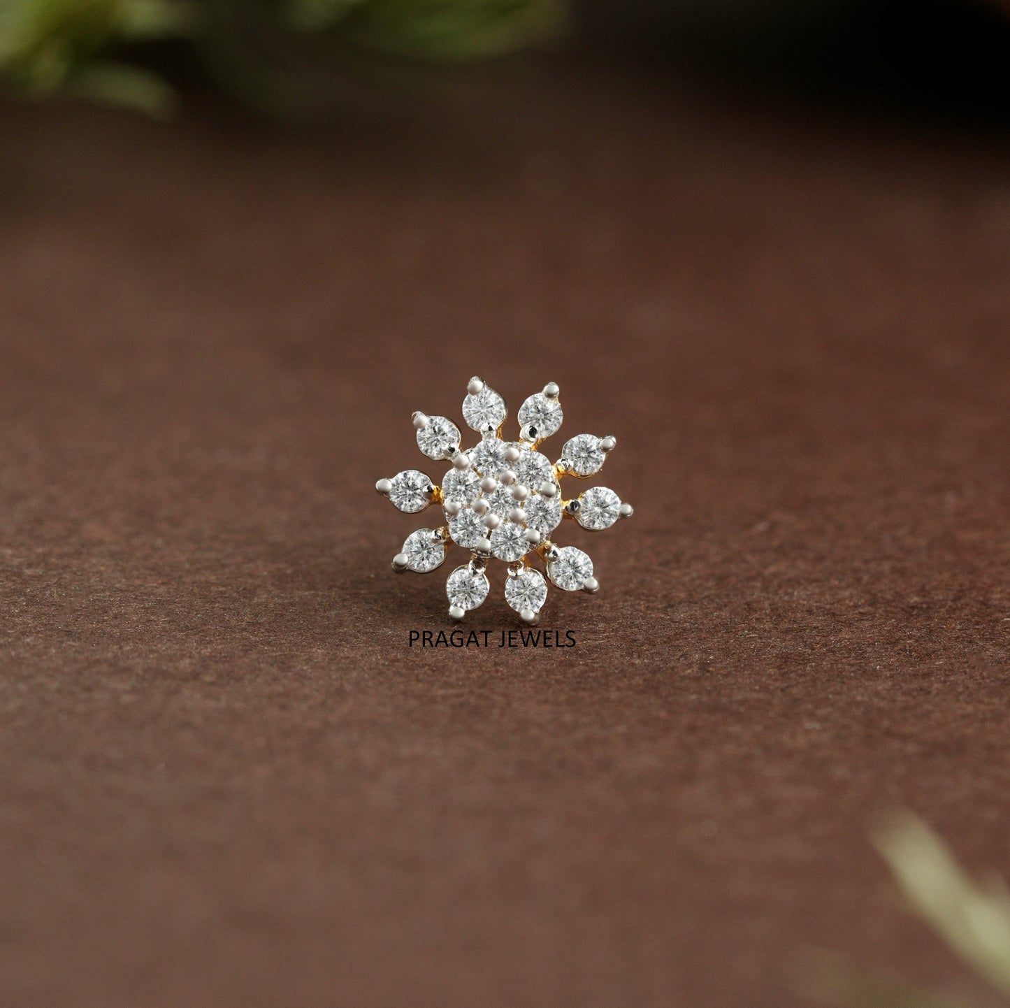 Snowflake Gold Nosepin/White Luxe Blossom Nosepin/iamond Starburst Nosepin/NP0708