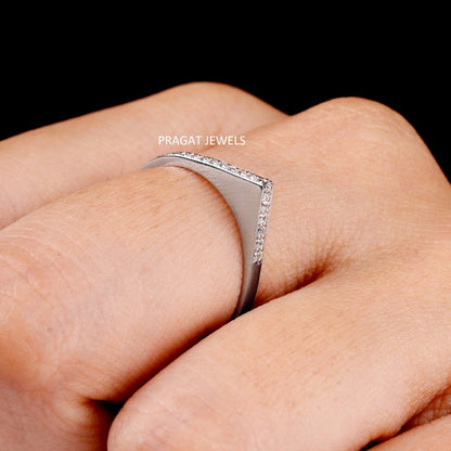 White Gold Brillant Cut Diamond  Ring, Hand crafted with love