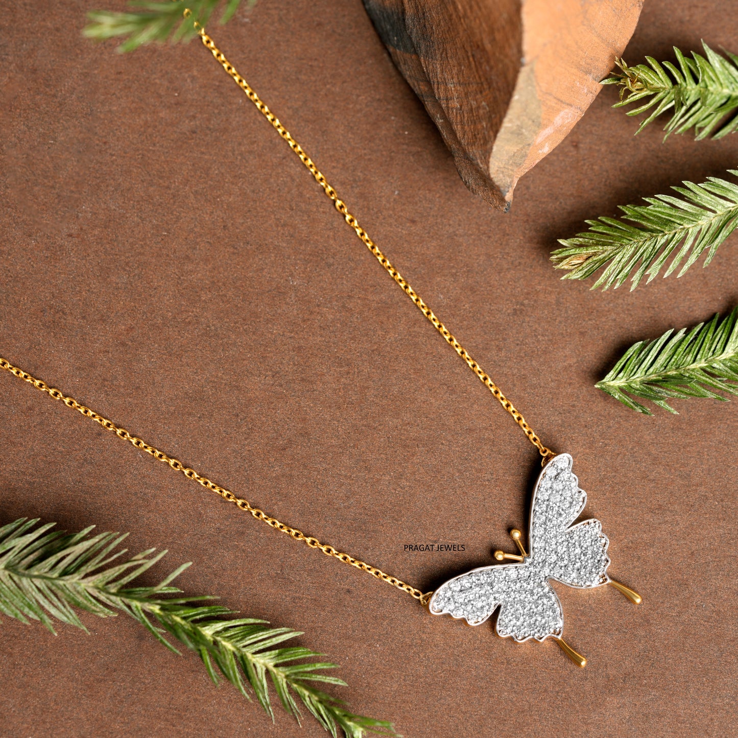 Butterfly Pendant 14K Gold Gifts For Her , Mother's Day Gift PD00635