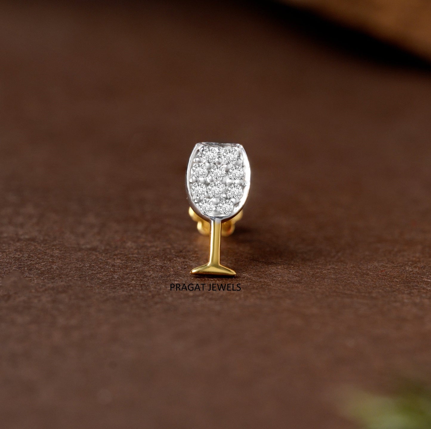 Wine Glass Diamond Stud/Champagne Glass Diamond Stud/Cocktail Glass Diamond Stud/np1236