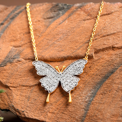 Butterfly Pendant 14K Gold Gifts For Her , Mother's Day Gift PD00635