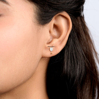 Minimalist Baby Stud Earrings / Wine Glass Earrings /Classic Earrings /Bridesmaid Gift / 18K Gold /Gift For Her NP1236