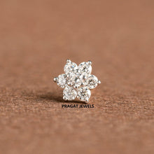 Flower Nose Stud,Crystal Nose Pin women Gift for The Percious One.NP0161