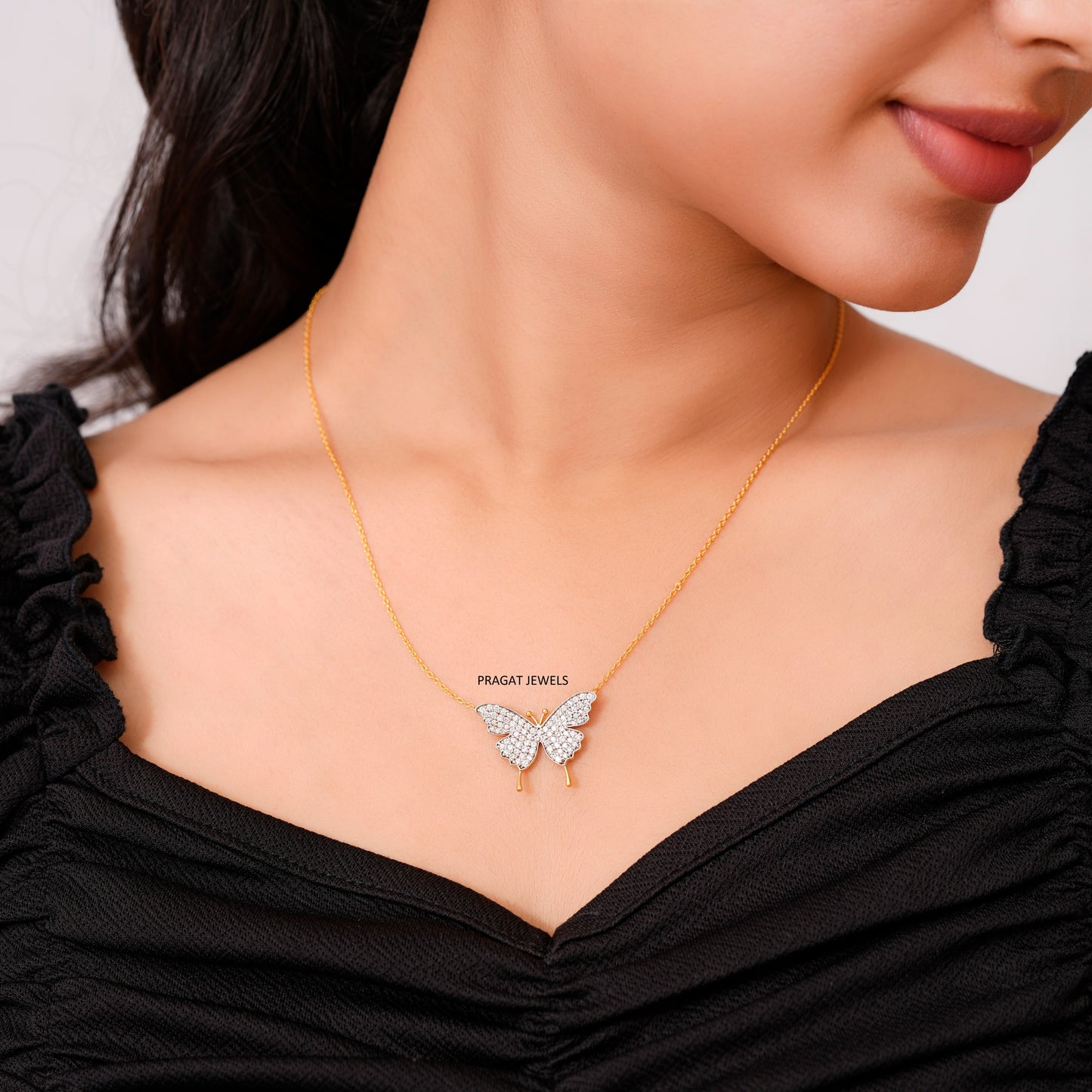 Butterfly Pendant 14K Gold Gifts For Her , Mother's Day Gift PD00635