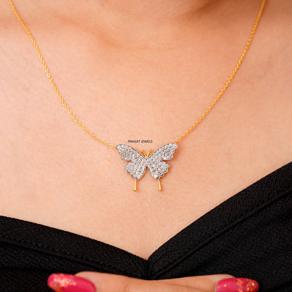 Butterfly Pendant 14K Gold Gifts For Her , Mother's Day Gift PD00635