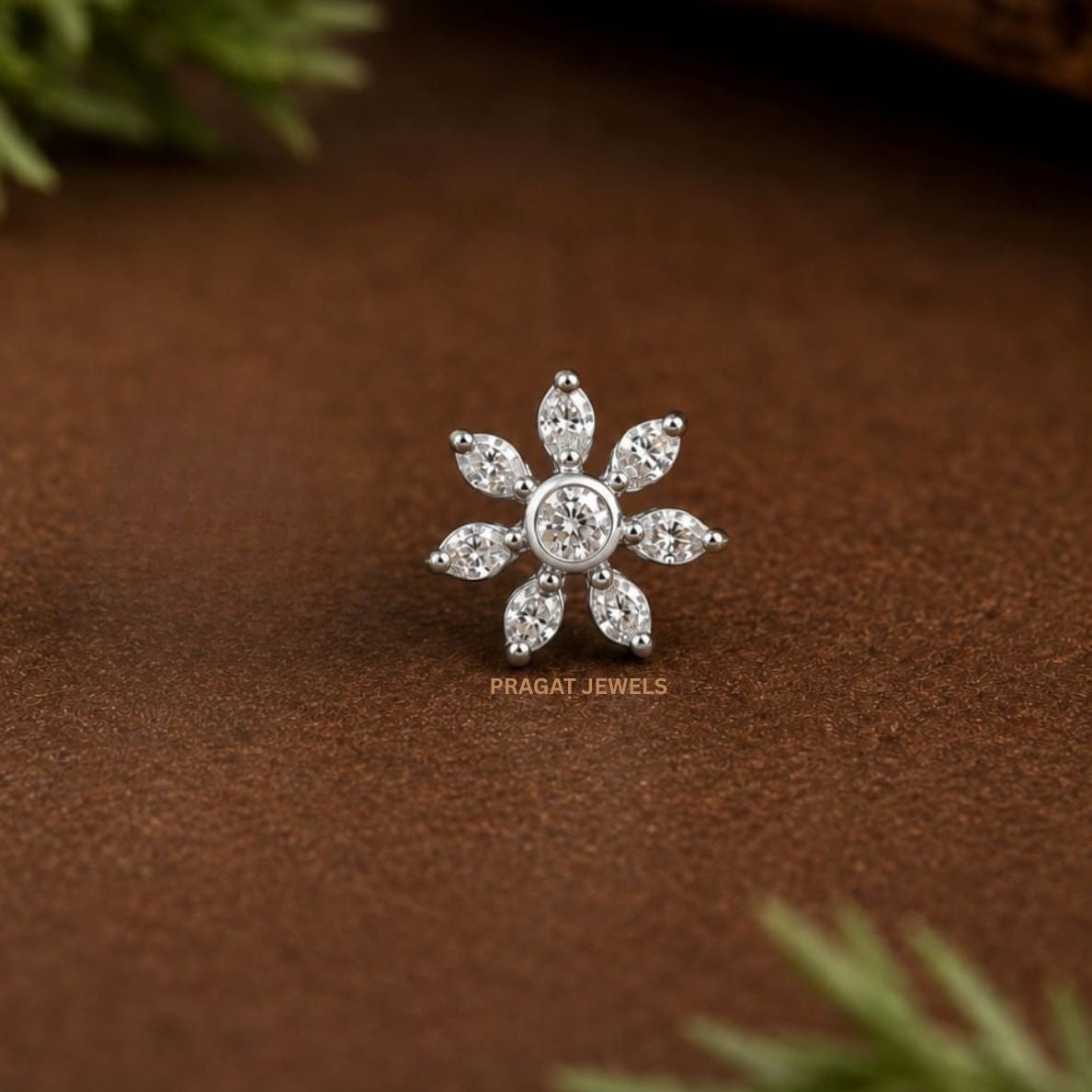 “Ruby & Diamond Bloom” Gold Nose Pin/“Rosette Diamond” Gold Nose Pin/“Twinkle Petal” Gold Nose Pin/NP0575