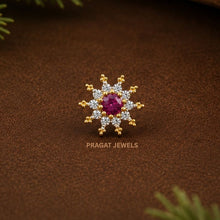 Ruby Bloom Nose Pin/Scarlet Starburst Nose Pin/NP0854