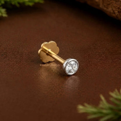Natural Diamond Stud Diamond Nose Stud, Genuine Diamond Nose Stud,