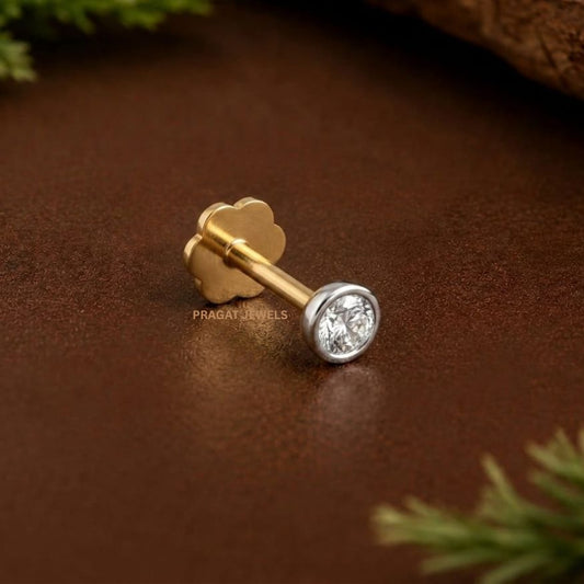Natural Diamond Stud Diamond Nose Stud, Genuine Diamond Nose Stud,