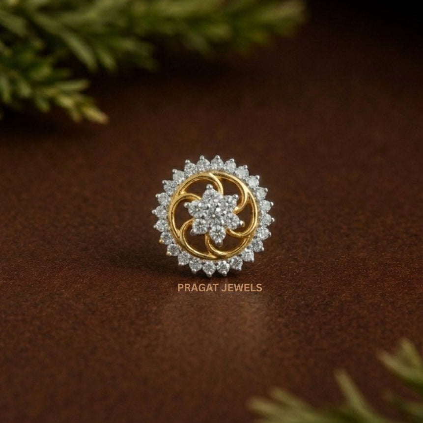 Yellow Gold Brillant Cut Diamond Hand crafted with loveNP0571