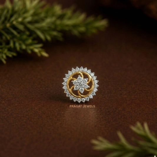 Yellow Gold Brillant Cut Diamond Hand crafted with loveNP0571