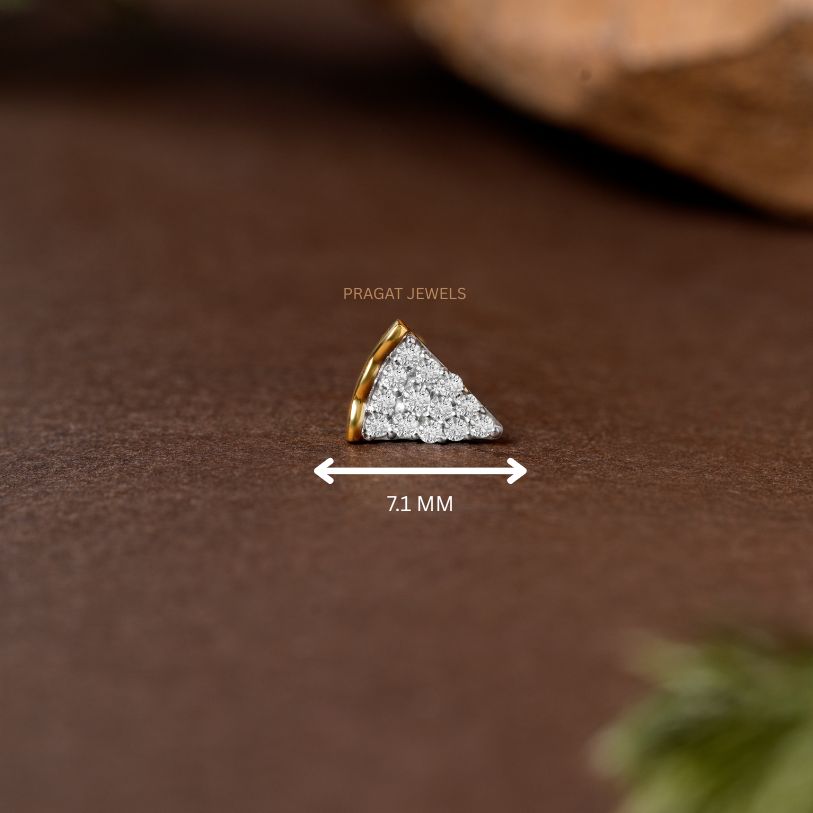 Triangle Diamond Stud/Triangular Diamond Stud/Geometric Triangle Stud/np1234