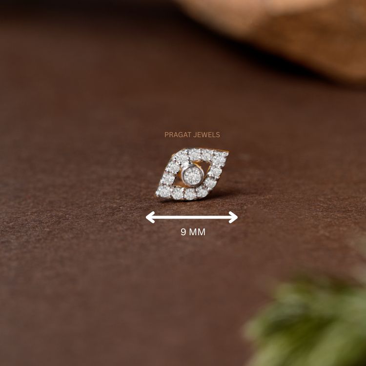 Gold Diamond Serpent Snake Nose Pin/Winding Snake Nose Stud with Decorative Flower Back/np1235