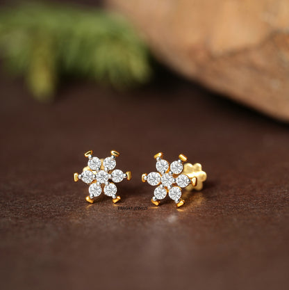 Celestial Trio Gold Earrings/Sparkling Cluster Stud Earrings/Harmony Trio Gold Earrings/NP0817
