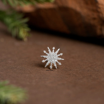 10MM Celestial Star Real Diamond Nosepin ,Handcrafted Just for The star Of Your Life.NP1118