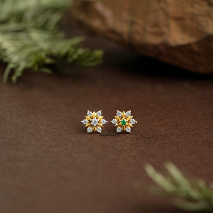 Floral Luxe Nosepin/Diamond Dew Flower Nosepin/Sunflower Spark Nosepin/np0773