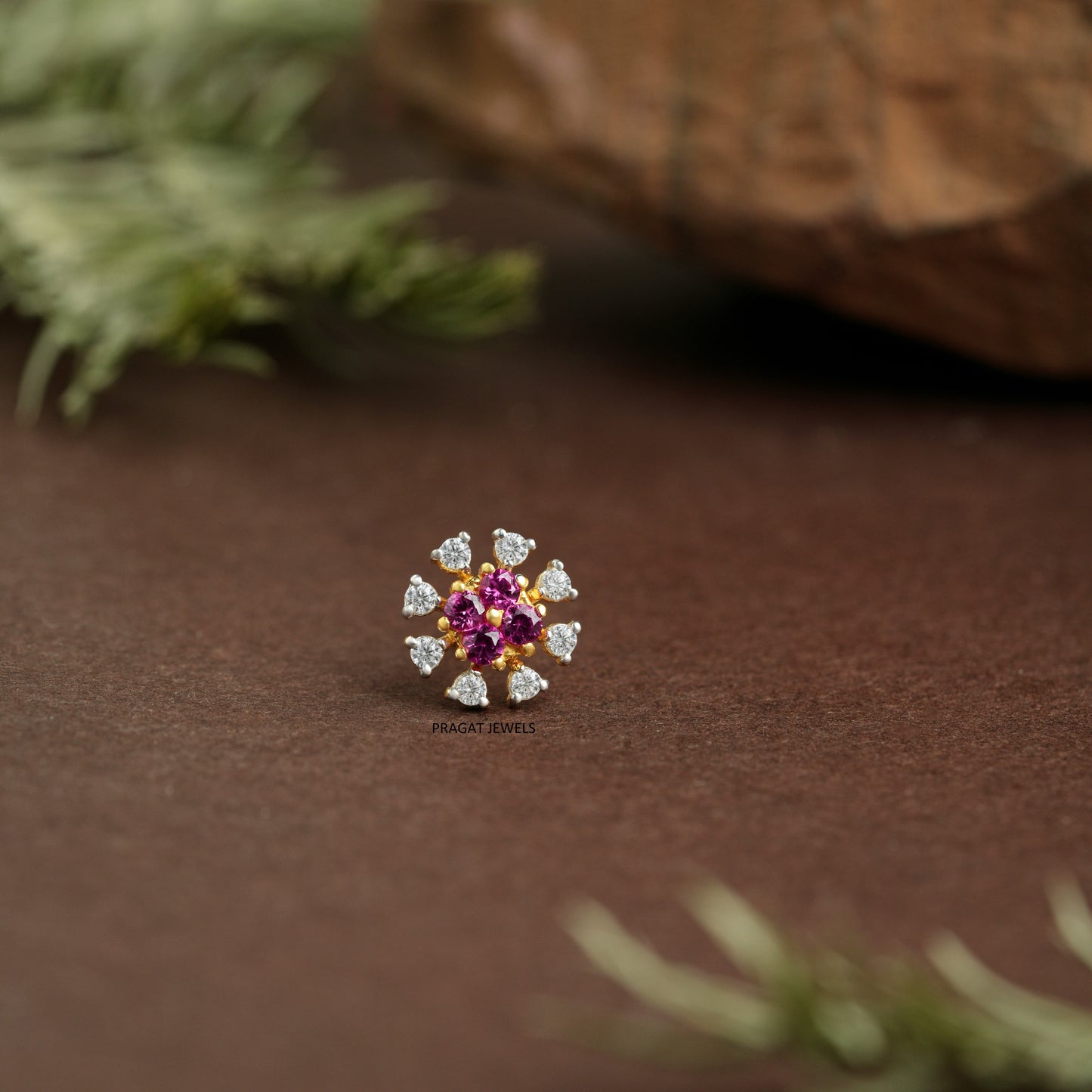 Pink Stardust Nosepin/Pink Petal Luxe Nosepin/Floral Ruby Spark Nosepin/NP0717