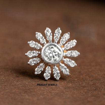 Stud Nosepin Brilliant Cut Diamond,Handcrafted With Love.NP1101