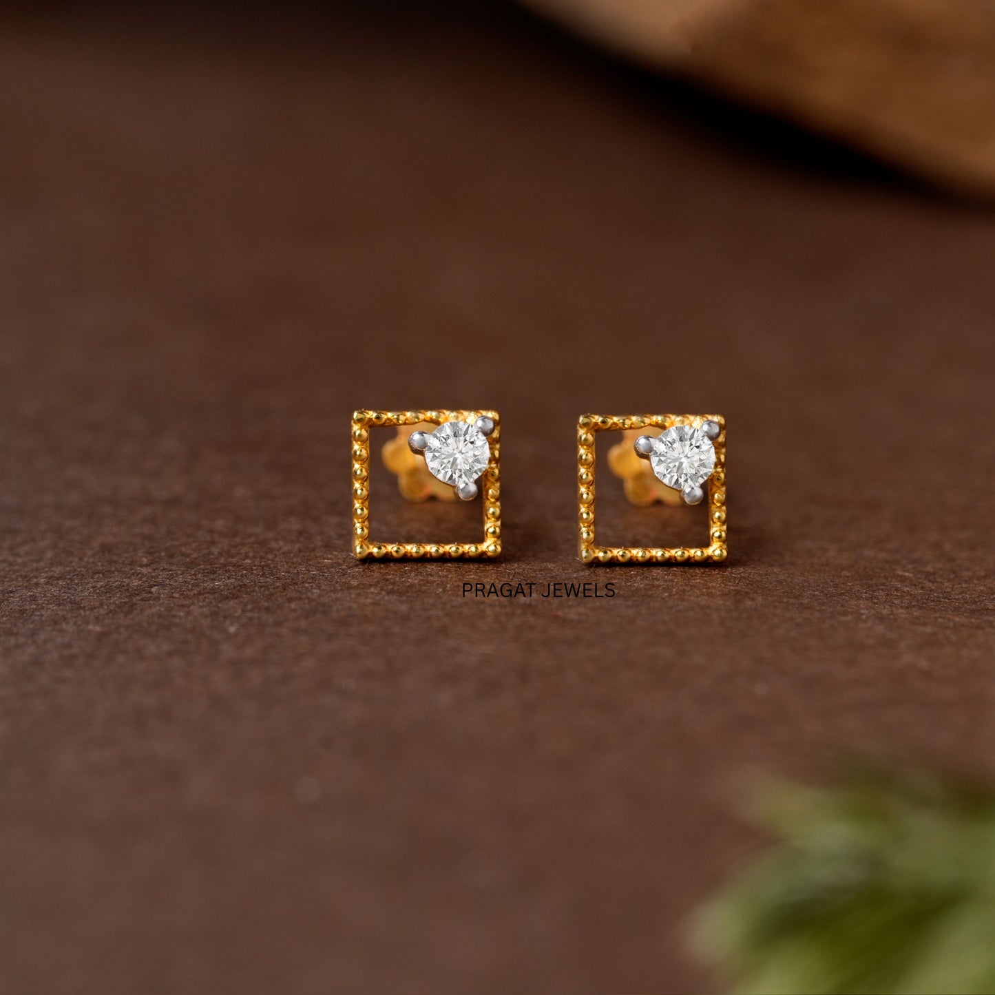 Solid Yellow Gold Dangle Hoops Earring, Minimalist Fine Jewelry, Dainty Drop Earring Gift NP1255