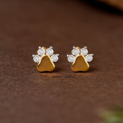 Solid Gold Cherry Blossom Stud Earrings, Dainty Yellow Gold Sakura Flower Earrings, Real Gold Gift for Her NP1257