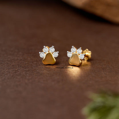 Solid Gold Cherry Blossom Stud Earrings, Dainty Yellow Gold Sakura Flower Earrings, Real Gold Gift for Her NP1257