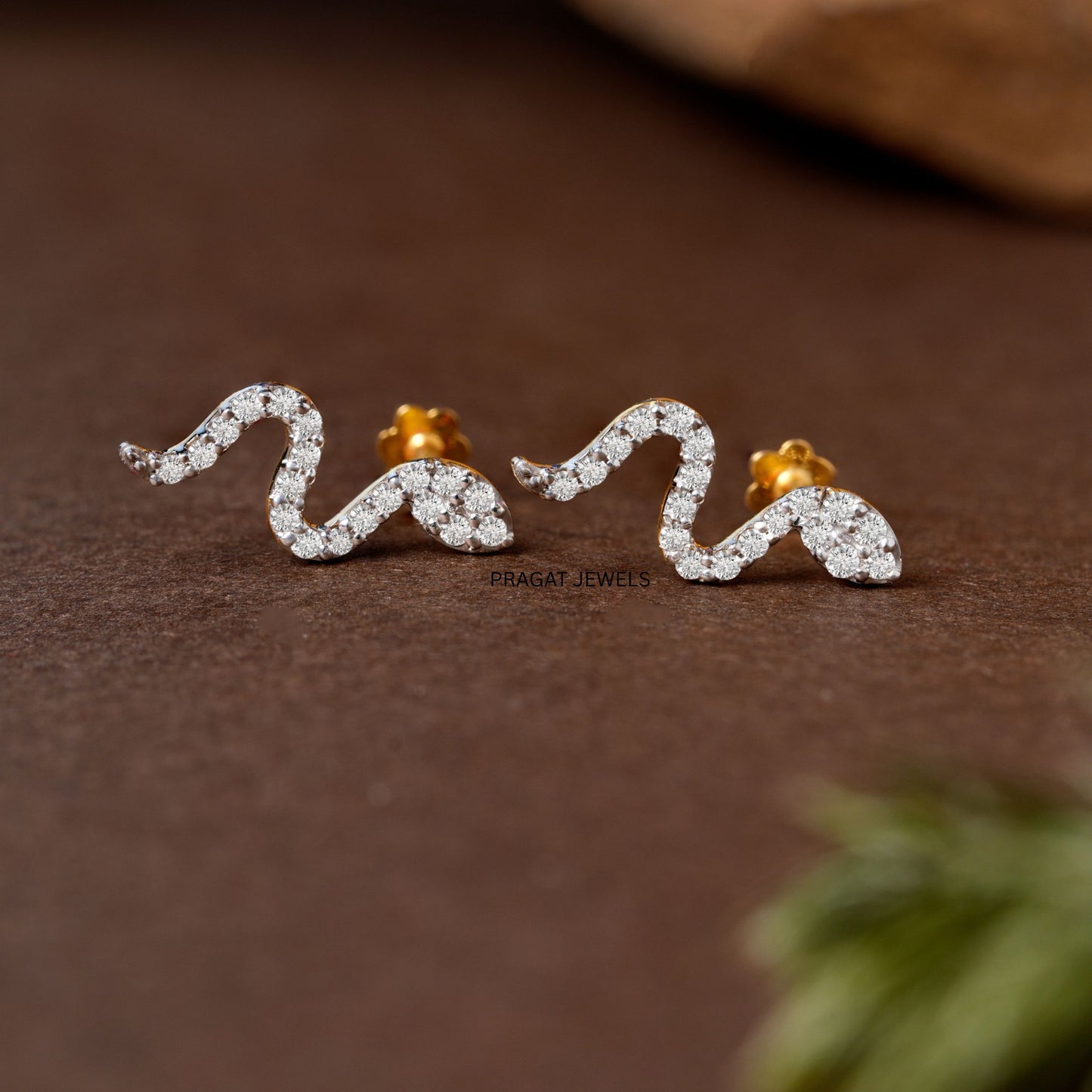 Gold Snake Stud Earrings, Bow Tie Earrings, Bowknot Earrings, Ribbon Bow Earrings, Bridal Party Gift, Earrings for Women NP1221